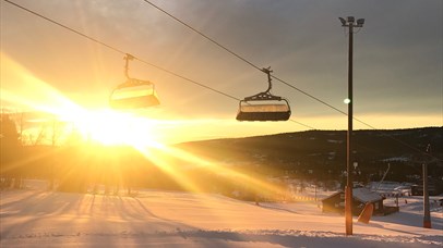 The ski lift - sunset