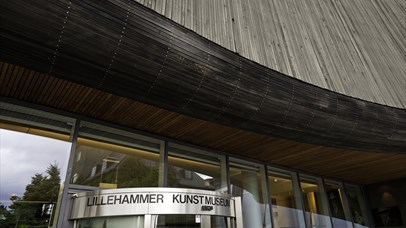 The entrance at Lillehammer Art Museum