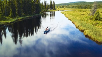 Canoeing in Åstdalen