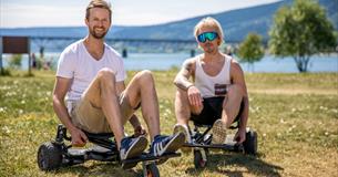 
Race with electric hover karts
