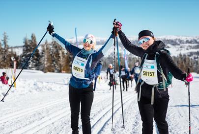 Glade birkebeinerdeltagere