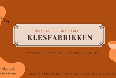 Klessalg og åpen kafè