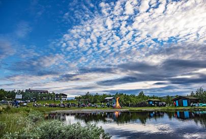 Venabu Fjellhotell bonfire celebrating midsummer