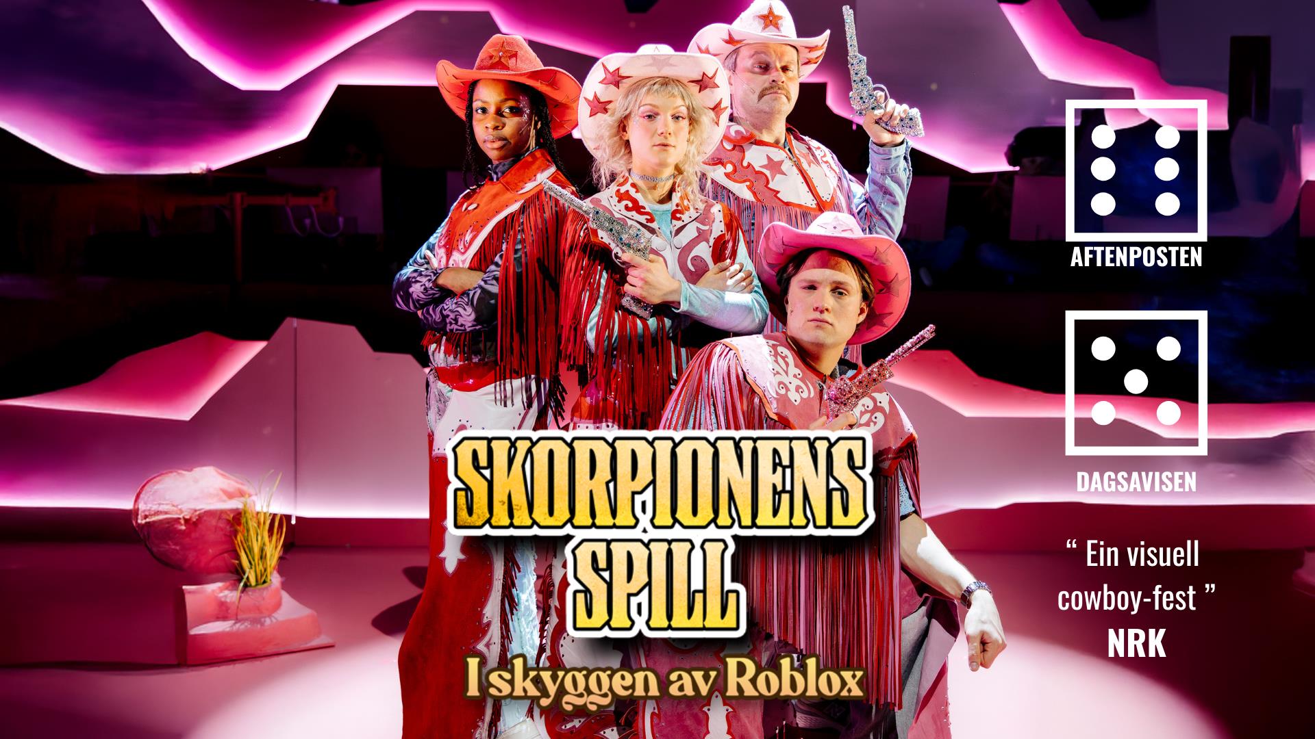Riksteatret forestilling for ungdom. Skorpionens spill - i skyggen av Roblox