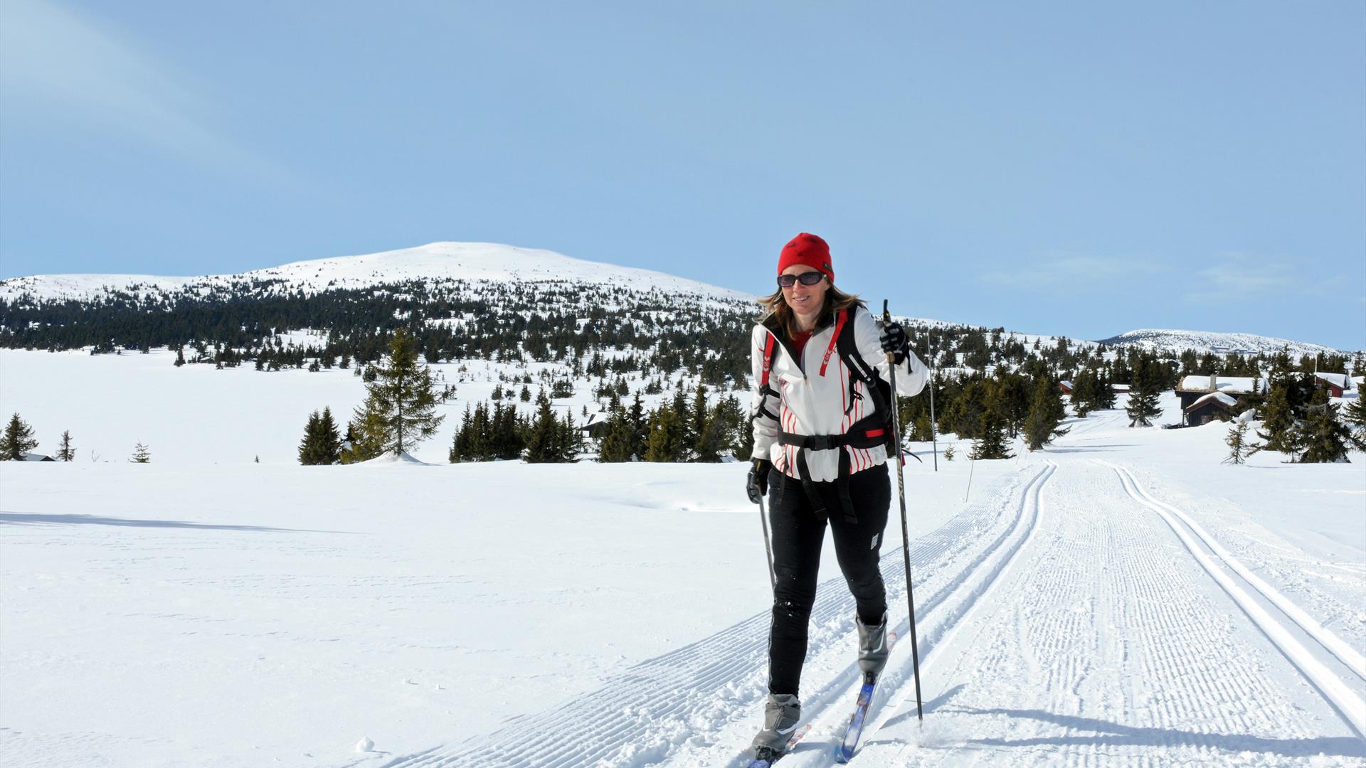 Skigåer i fint vær