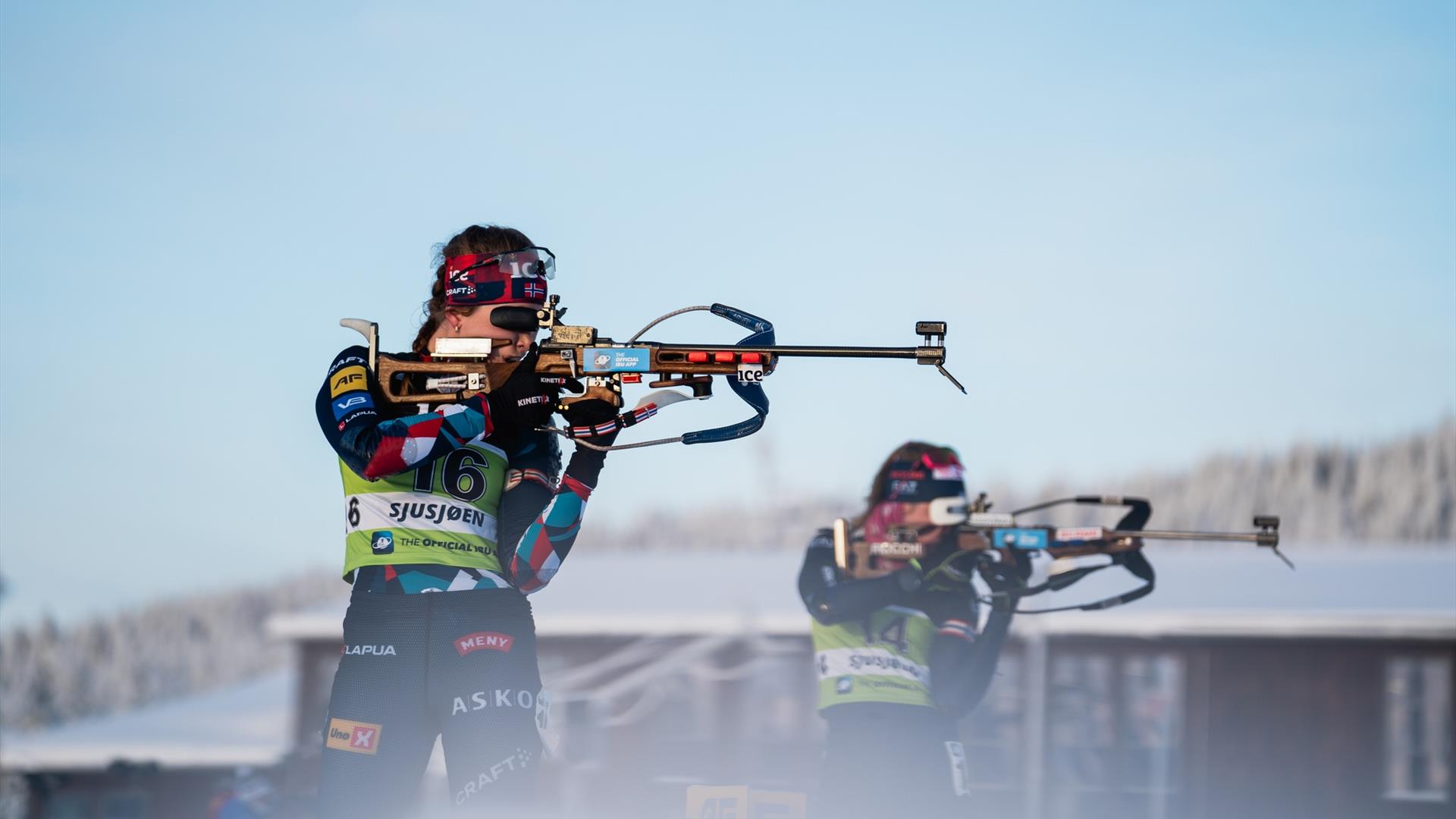Skiskytter på standplass
