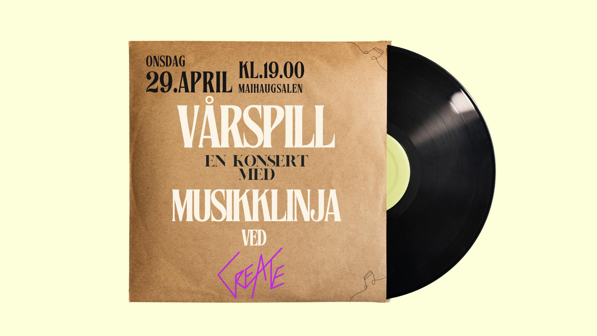 Velkommen til vårkonsert med elever fra Create musikklinje