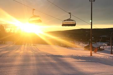 The ski lift - sunset