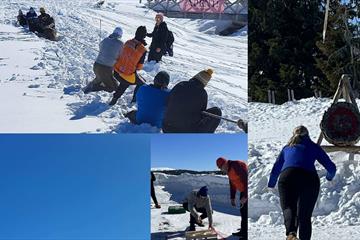 Aktiviteter i snøen på Sjusjøen