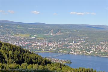 Utsikt mot Lillehammer