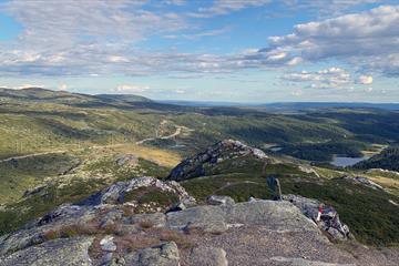 View from Dørdalsknappen, a mountain top not far from Fagerhøy