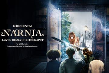 Riksteatrets familie forestilling Legenden om Narnia - Løven, heksa og klesskapet