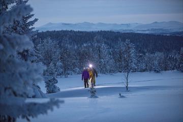 Snowshooing at Gålå