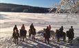 Horseback riding in winter