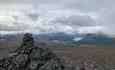 utsikt mot Jotunheimen med Gjendevatnet og Besseggen