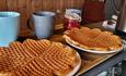 Waffels and coffee at Skotten Seter
