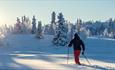 På ski i løssnøen på Gålå