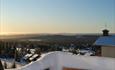 View from the veranda towards the mountains at Nordseter