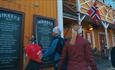 Besøk på kafe etter en skityur