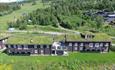 Outdoors summer picture from above of Lodgen Mat & Drikke