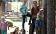 The climbing trail at the Kid`s Farm Hunderfossen