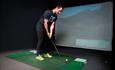 Golf simulator in Håkons hall sports center Lillehammer