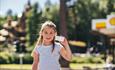 Happy girl in Hunderfossen Adventure Park