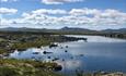 Mountain lake and Rondane view