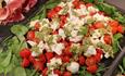 Tomato- and feta sallad