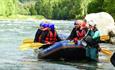 Rafting group gathered by the river before the trip