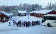Vintergjester ankommer Camp Sjusjøen