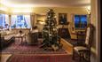 Queen Sonja's childhood home decorated for Christmas.