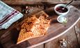 Hot waffles with jam and cream | Venabu Fjellhotell