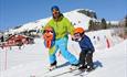 Skiing in the kids track at Skeikampen Alpinsenter