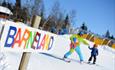 Skiing in the kids track at Skeikampen Alpinsenter