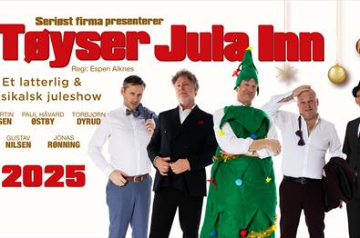 juleshow med Gustav Nilsen, Paul Håvard Østby, Jonas Rønning, Jan Martin Johnsen og Torbjørn Dyrud.