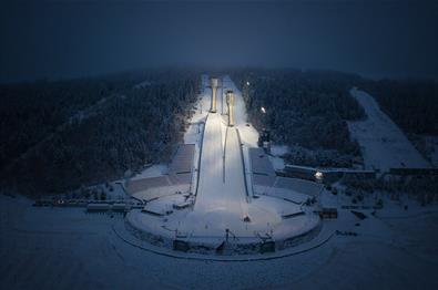 Vinter i Lysgårdsbakkene Hoppanlegg