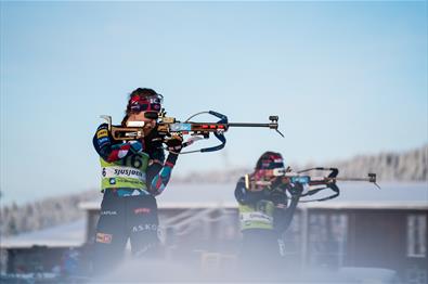Skiskytter på standplass