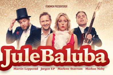 JuleBaluba - en humorstappet julekveld med Markus Neby, Martin Lepperød, Marlene Stavrum og Jørgen Evensen Pedersen.