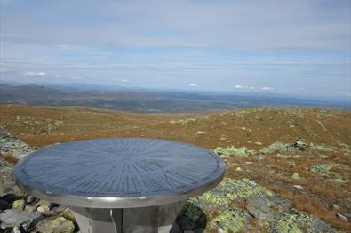 Skyteskiva på Spåtindtoppen