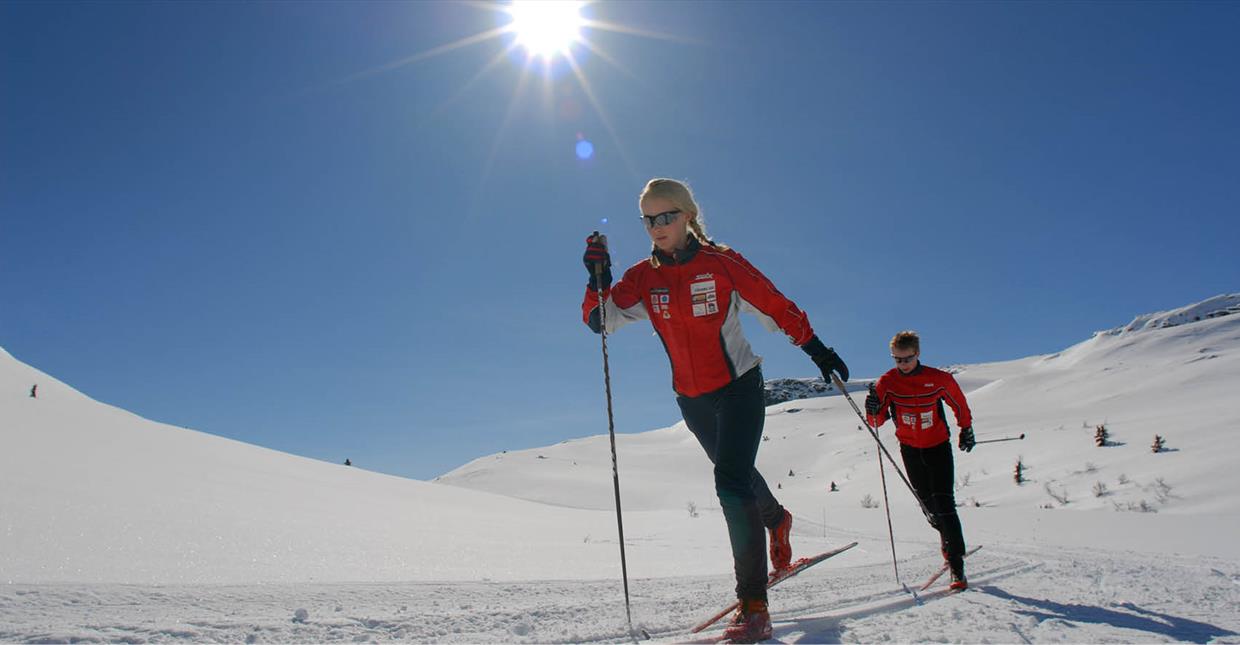 Langrennsgåere på Kvitfjell