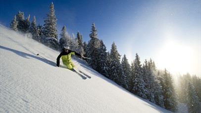 Downhill skiing in Kvitfjell