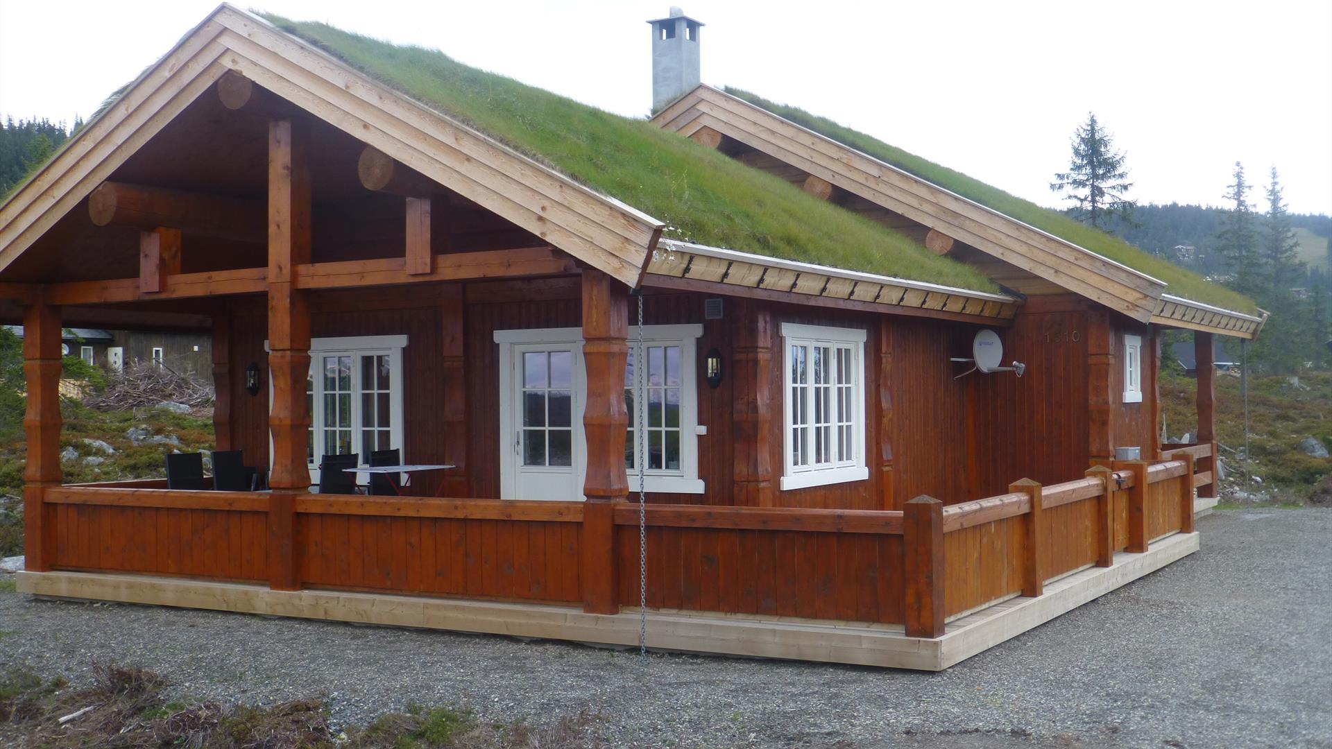 Hytte med gresstak, Norgesbooking