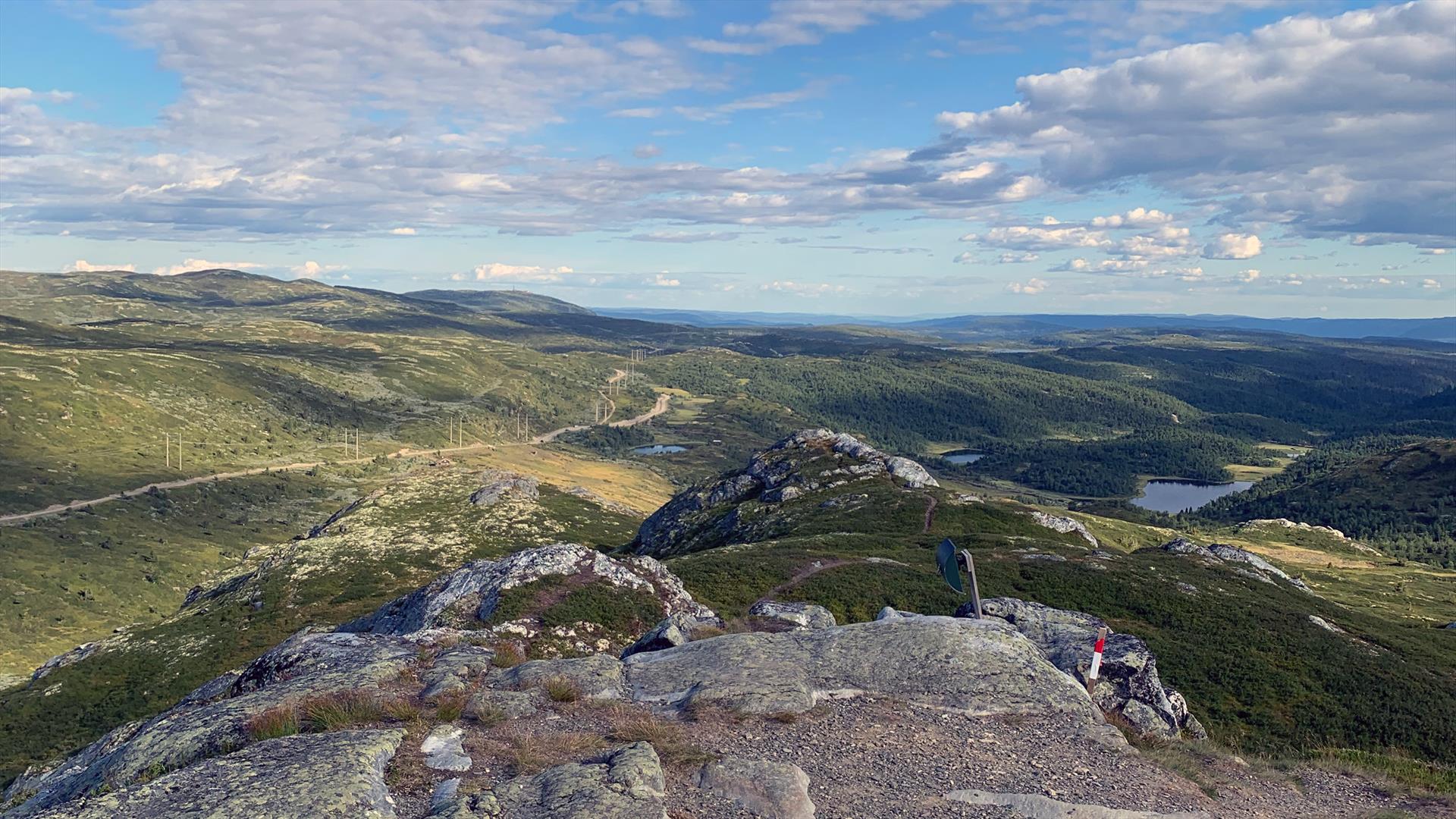 View from Dørdalsknappen, a mountain top not far from Fagerhøy