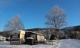 Caravan at Rybakken Camping winter