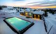 Outdoor swimmingpool at Ilsetra in the winter time