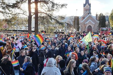 Pride parade Søndre Park