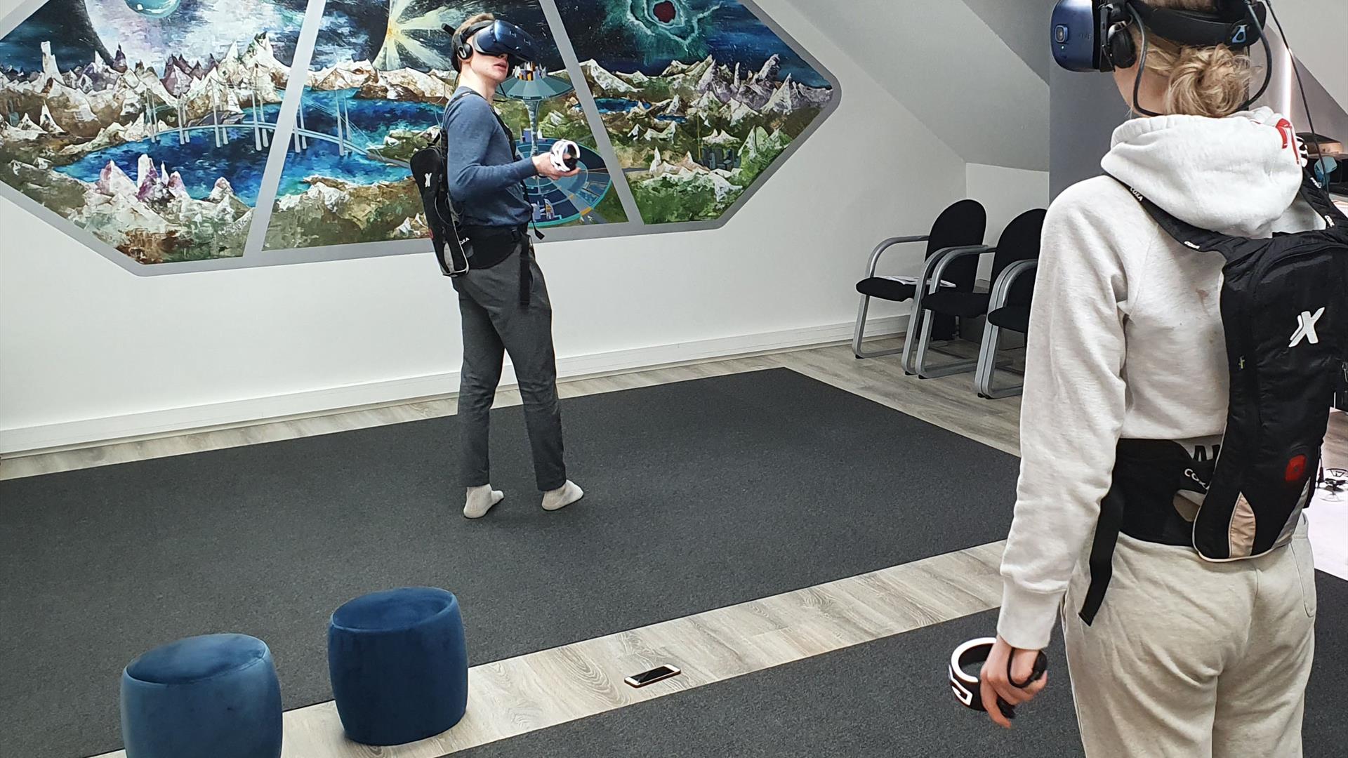 Tenniskamp med VR briller hos EnterVR på Lillehammer