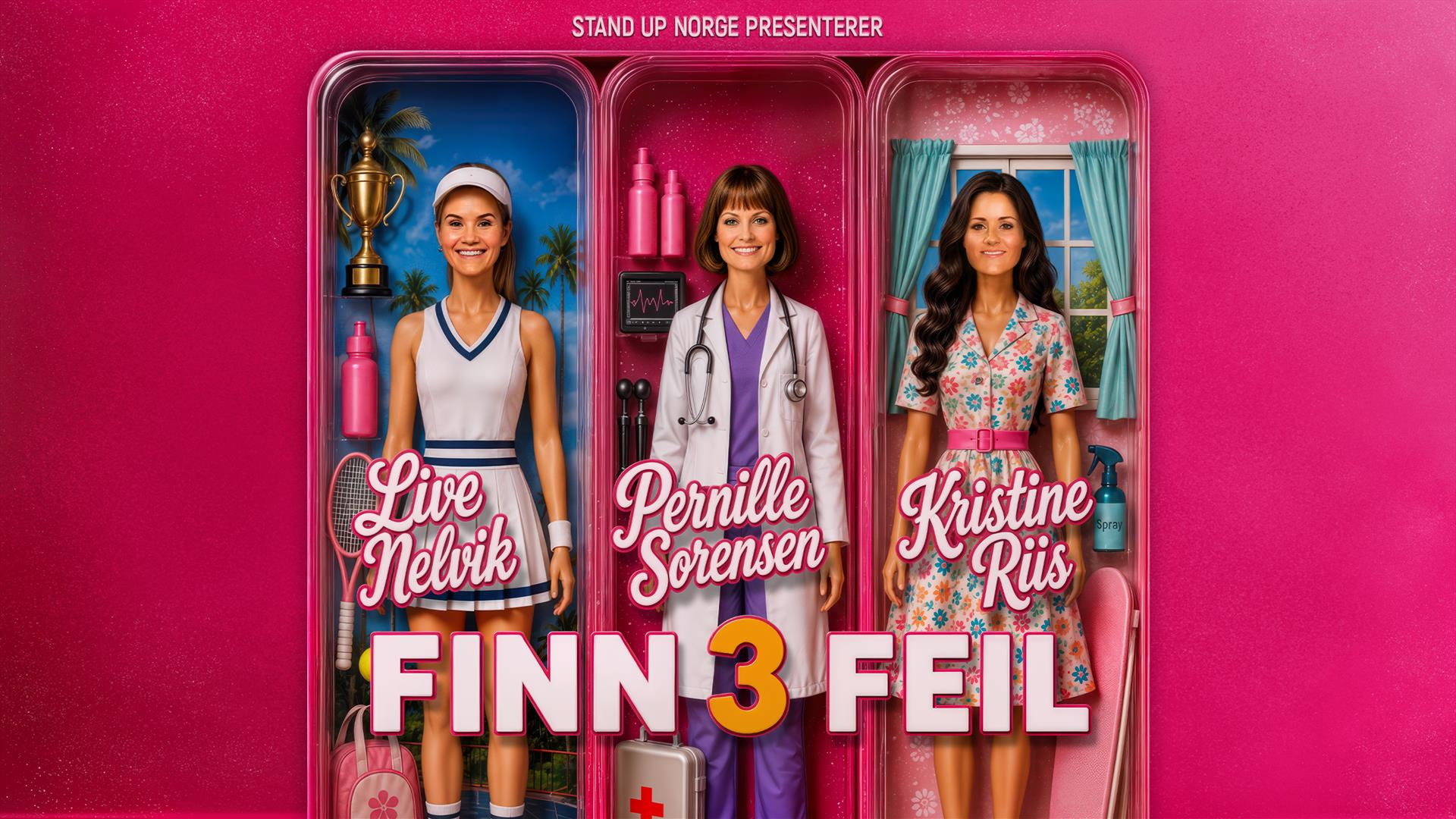 Pernille Sørensen, Live Nelvik og Kristine Riis er tilbake på scenen sammen med showet "Finn tre feil" Pernille Sørensen, Live Nelvik og Kristine Riis er tilbake på scenen sammen med showet "Finn tre feil"