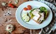Open cheese sandwich with salad garnish | Venabu Fjellhotell